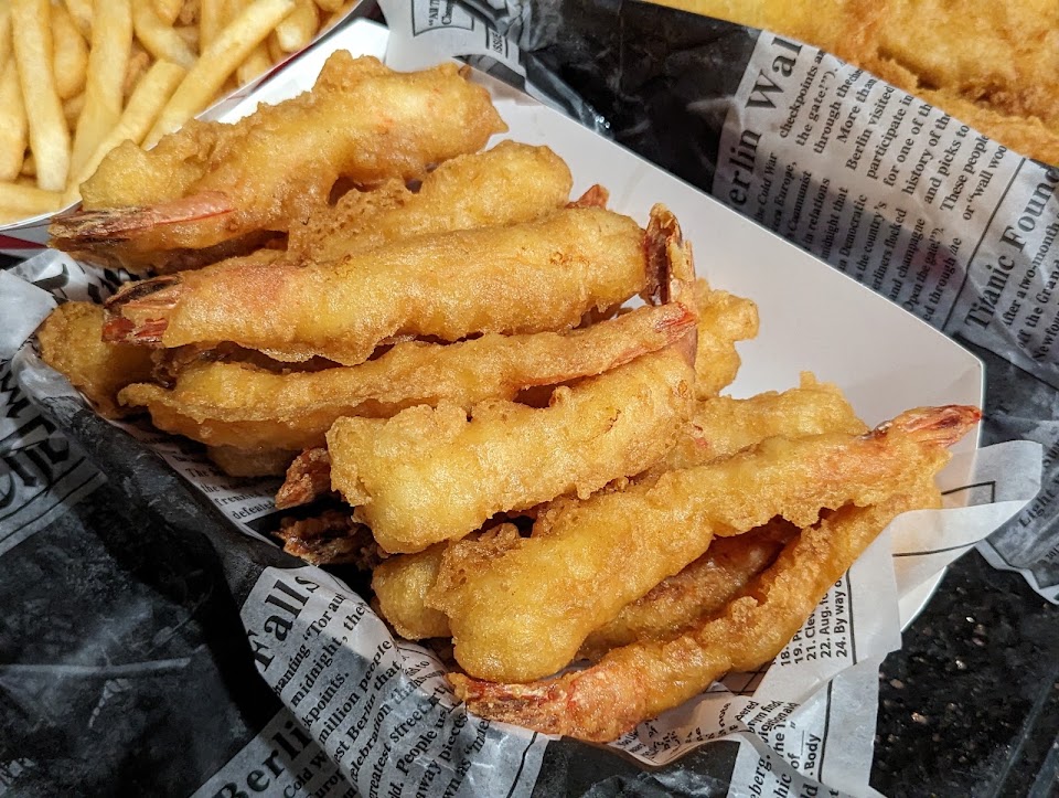 Golden fried fish fillets